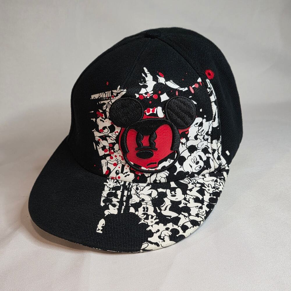 Youth 54-57cm Disney Parks Cap Hat Mickey Mouse Black Red White